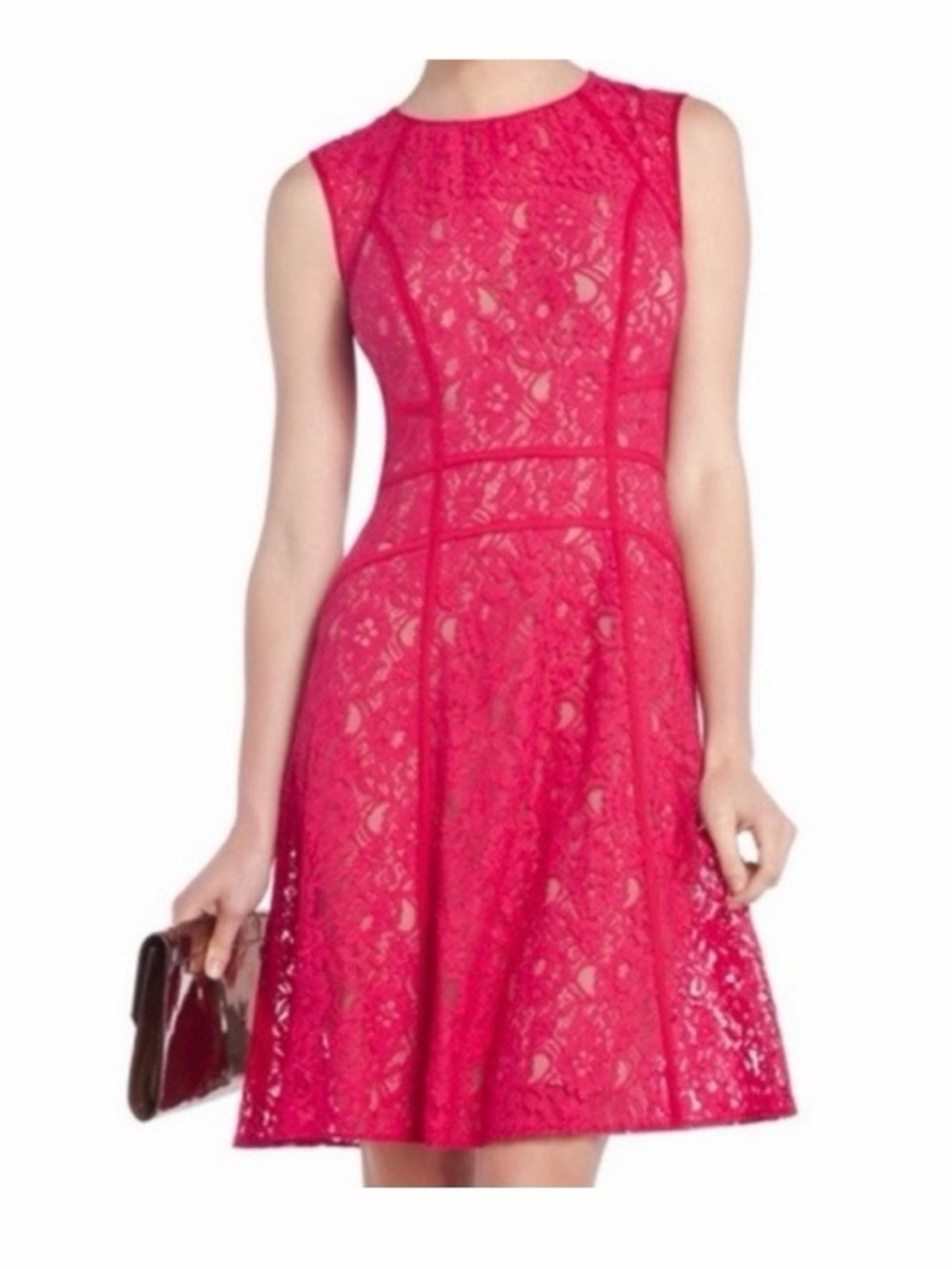 BcbgMaxAzria‎ Khloe Pink Lace Cocktail Dress